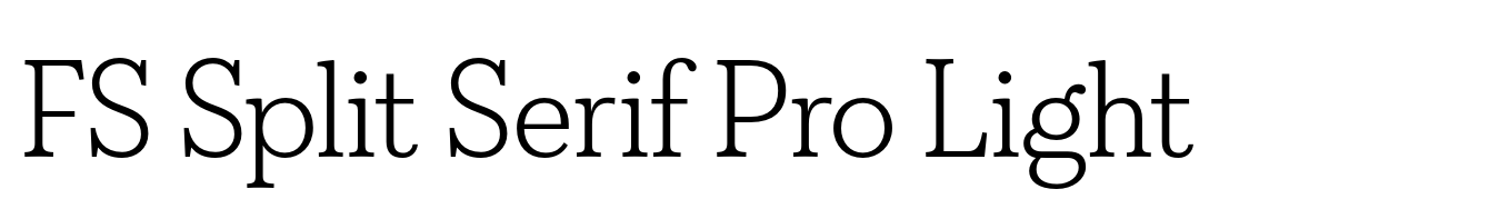 FS Split Serif Pro Light